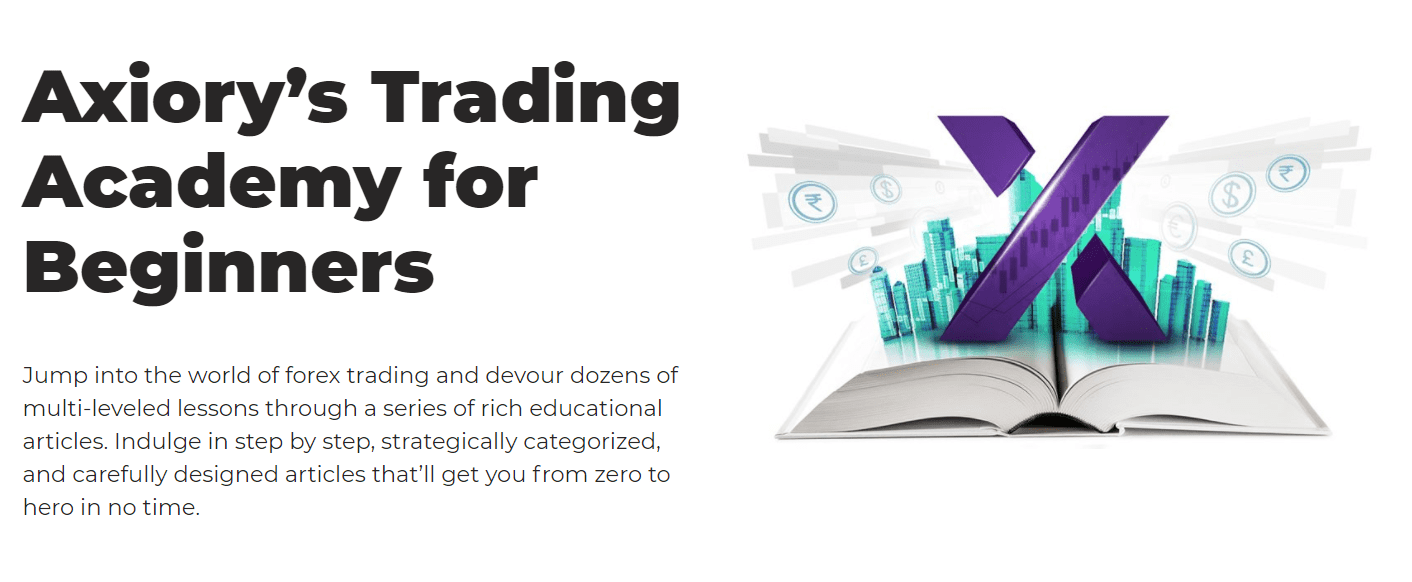 Axiory educational materials for traders