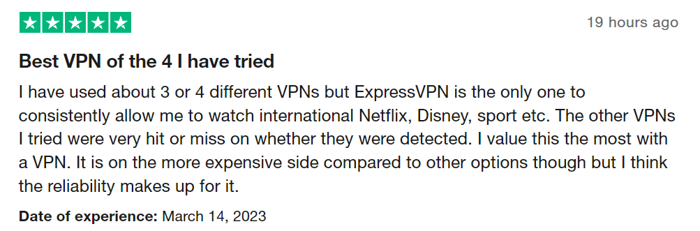 expressVPN streaming access