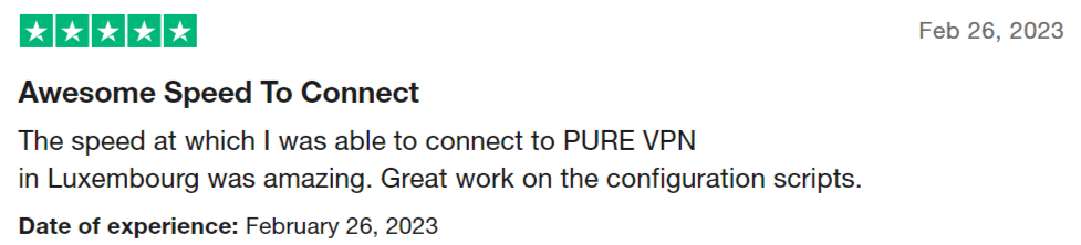 pureVPN speed