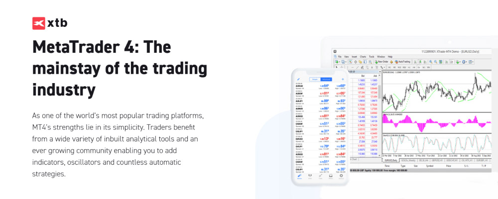XTB MT4 platform