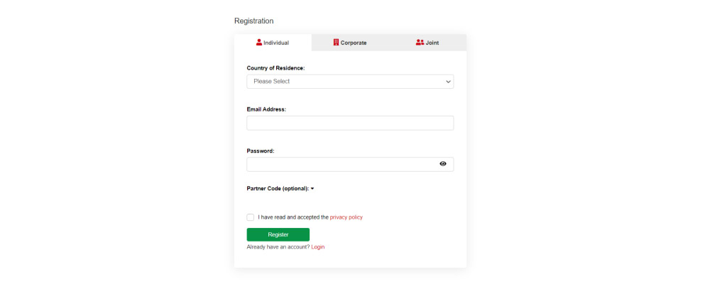 Open an account with a Forex broker