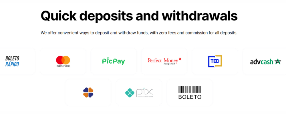 Exnova: fund deposits and withdrawals