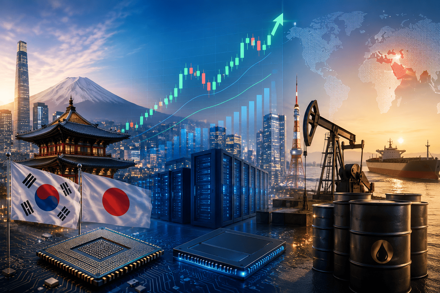 asian stocks rise ai spending oil six week high